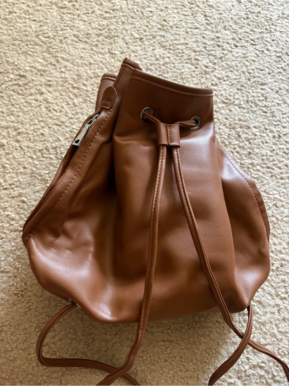 Japan brand ANAP brown backpack bag with side pockets